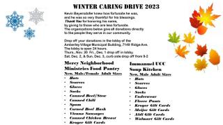 Winter Caring Drive Wanted Items