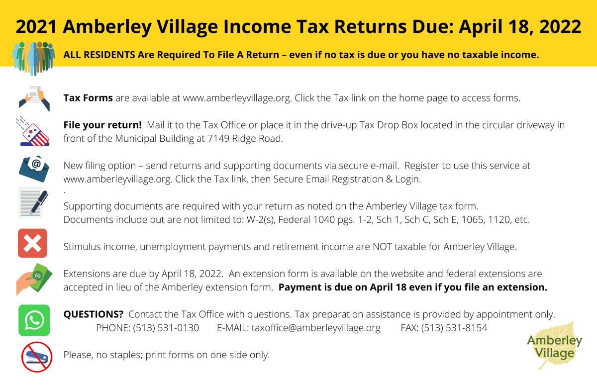 2021-Amberley-Village-Tax-Postcard-Front