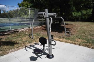 Photo of outdoor gym equipment